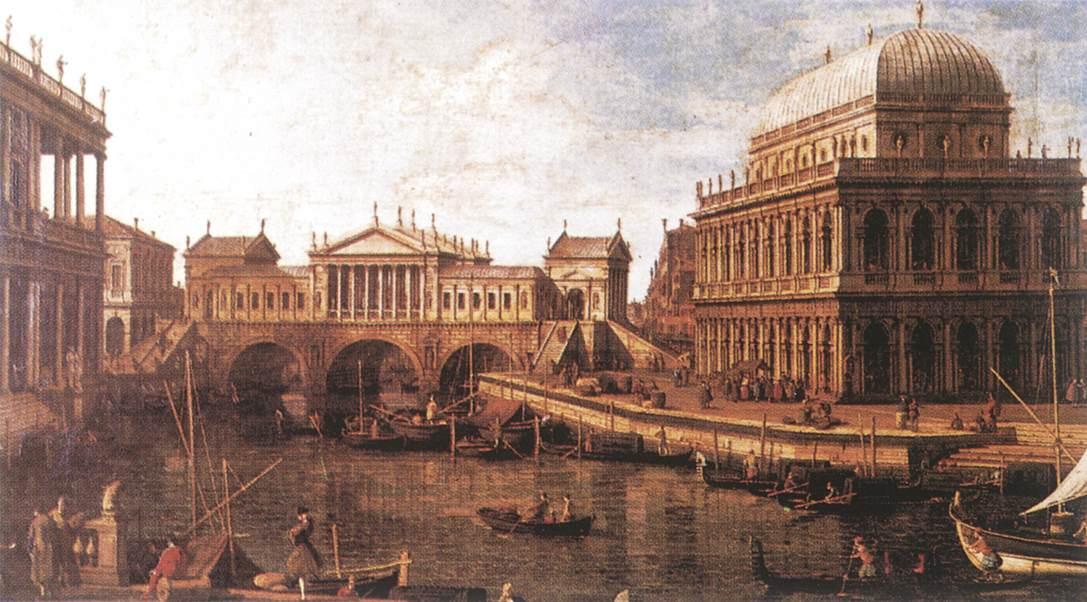 Caprice avec édifices palladiens - Canaletto