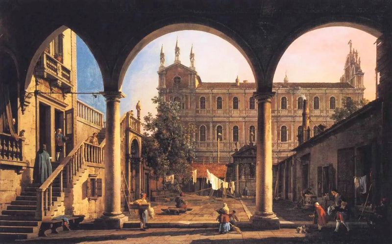 San Marco Okulu'nun Kaprisi, Grifalconi-Loredan Sarayı'nın loggiasından - Canaletto