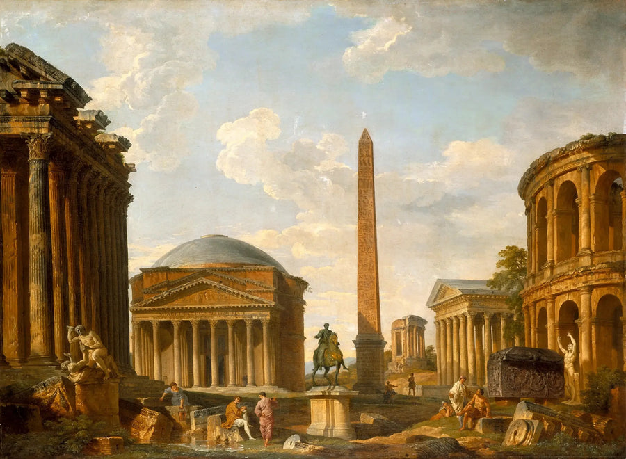 Roma Kapriçyası: Pantheon ve diğer anıtlar - Giovanni Paolo Panini