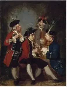 Sir Thomas Kennedy, James Caulfield, Charlemont viskontu, Onurlu John Ward ve Richard Phelps'in Karikatürü - Joshua Reynolds