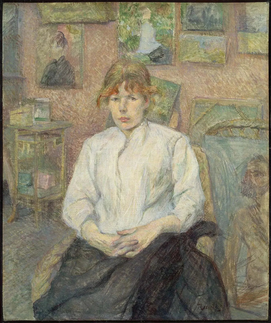 Sanatçının atölyesinde Carmen Gaudin - Henri de Toulouse-Lautrec