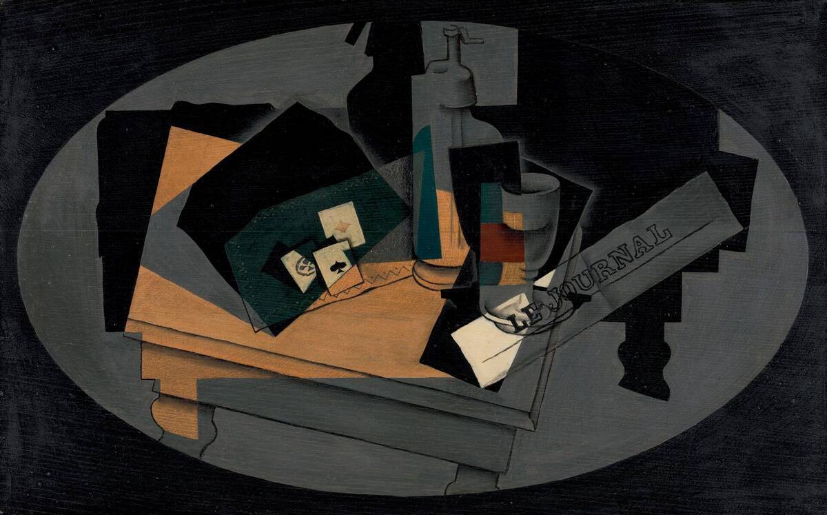 Cartes à jouer et siphon - Juan Gris