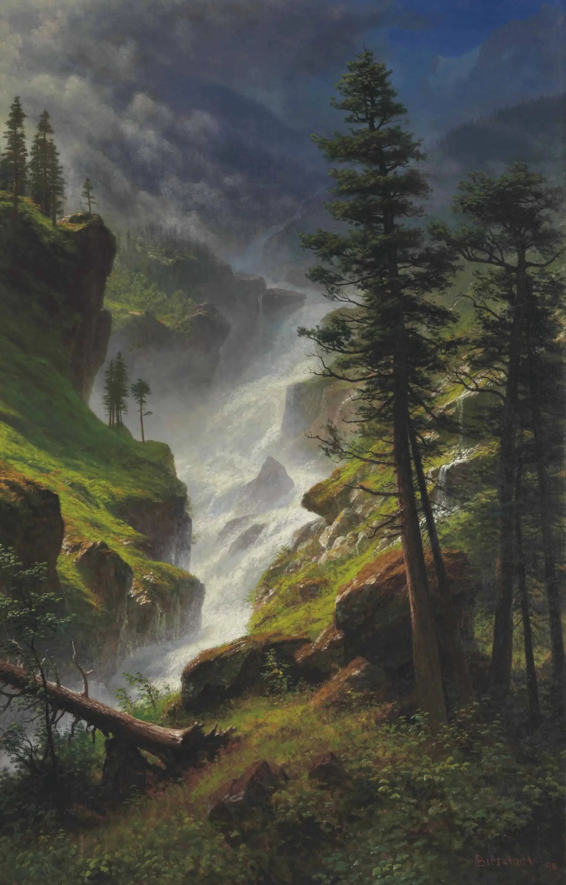 Cascade des montagnes Rocheuses - Albert Bierstadt - Alpha Reproduction