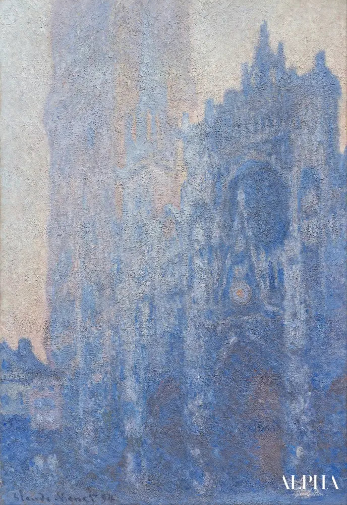 Cathédrale de Rouen, façade et tour d'Albane, effet de matin (W1348) - Claude Monet - Reproductions de tableaux et peintures haut de gamme