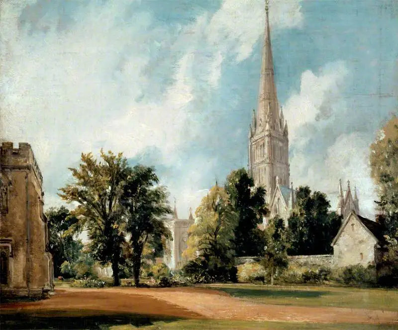 Salisbury Katedrali'nden Çit Kenarından - John Constable