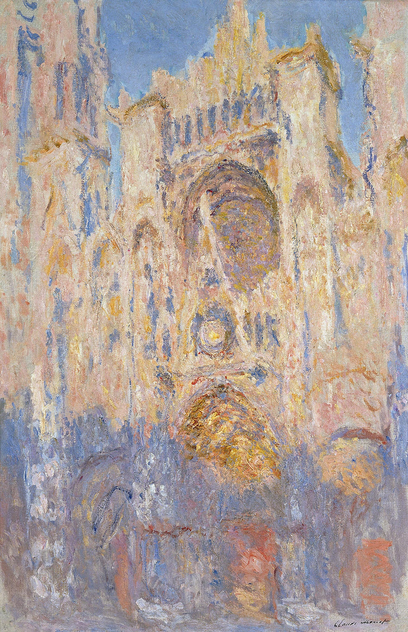 Rouen Katedrali, güneş efekti, gün sonu W1327 - Claude Monet