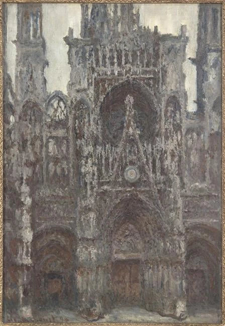 Rouen Katedrali. Ön cepheden görünen kapı, Kahverengi uyum - Claude Monet
