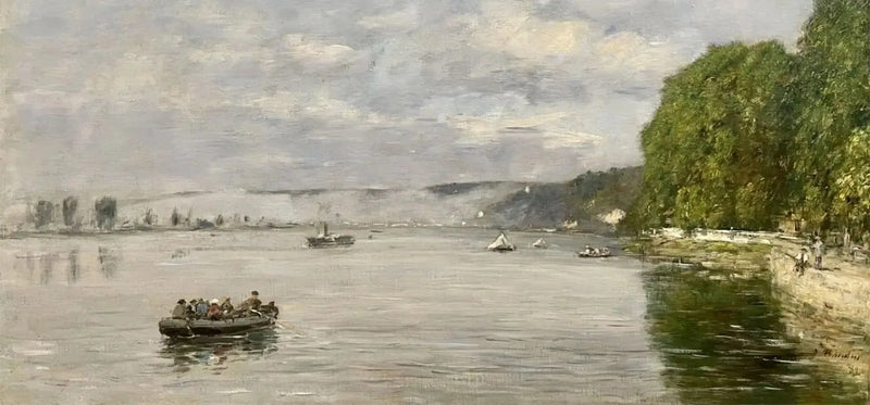 Caudebec-en-Caux, Seine'de botlar - Eugène Boudin