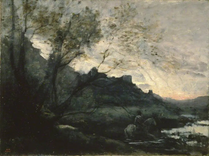 Suda Atlı - Jean-Baptiste Camille Corot