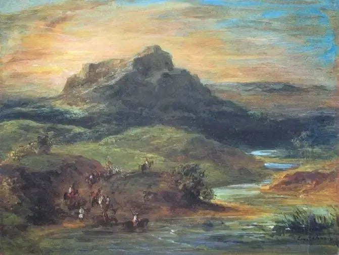 Sebou'yu geçen Arap atları - Eugène Delacroix