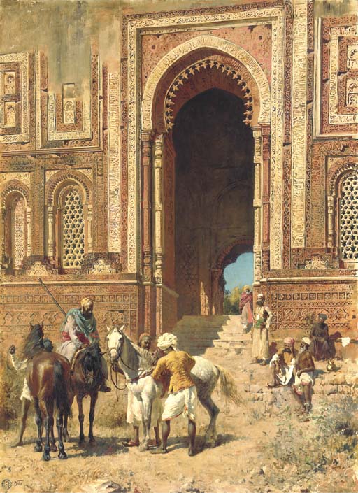 Cavaliers indiens à la porte d'Alah-ou-din, Old Delhi - Edwin Lord Weeks