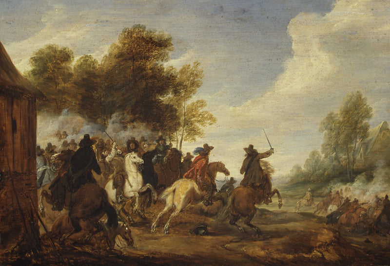 A Cavalry Engagement - Adam Frans van der Meulen