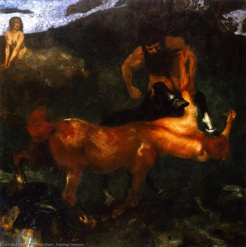 Savaşta Centaur - Franz Von Stuck