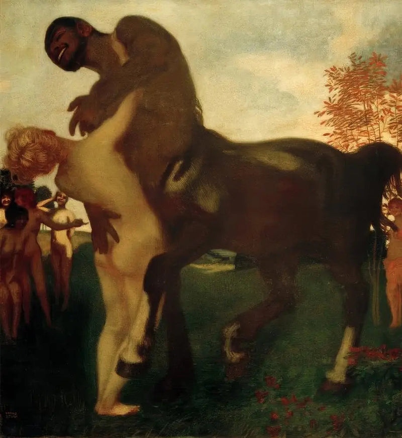 Centaur ve Nymph - Franz Von Stuck