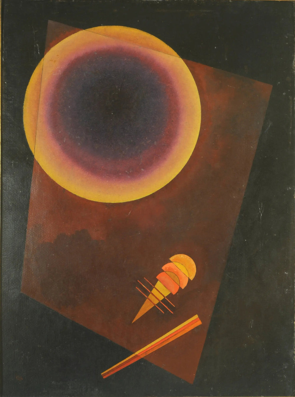 Reproduction du tableau « Cercle (avec du marron) - Vassily Kandinsky » par Alpha Reproduction en peinture à l’huile