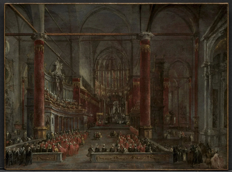 Venedik'teki Saint-Jean-Baptiste Kilisesi'nde Papalık Töreni, 1782 - Francesco Guardi