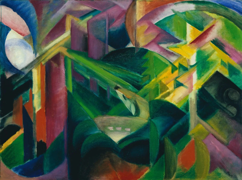 Manastır bahçesinde bir geyik - Franz Marc