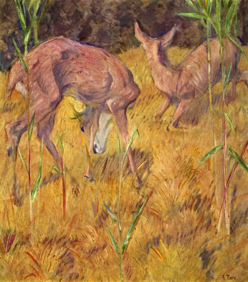 Sazlıkta Geyik - Franz Marc