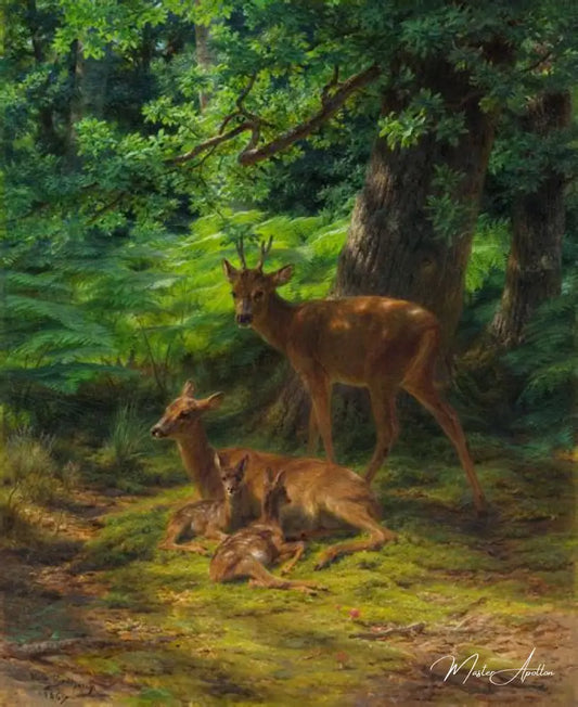 Deer in Repose - Rosa Bonheur - Reproductions de tableaux et peintures haut de gamme