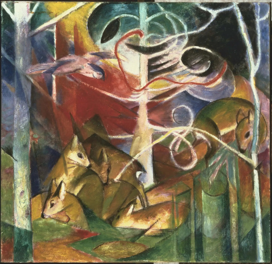 Ormanda Geyikler I - Franz Marc