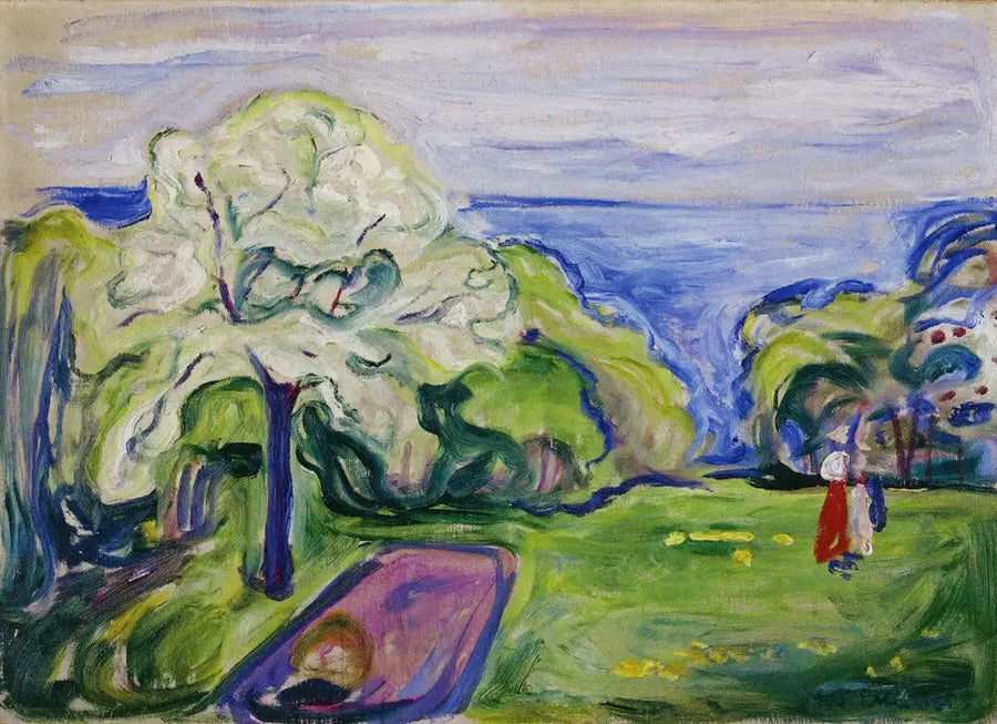 Çiçek Açan Kiraz Ağacı - Edvard Munch