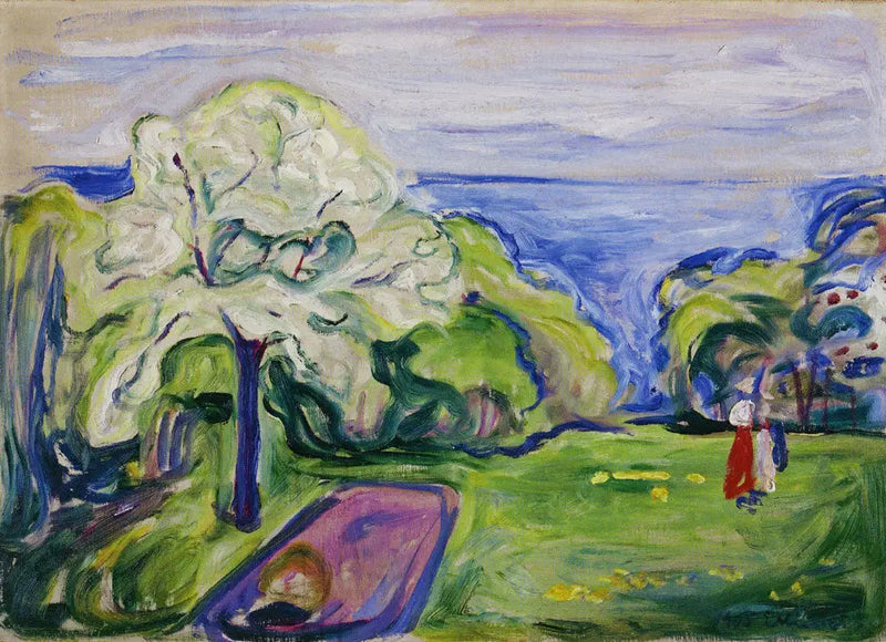 Çiçek Açan Kiraz Ağacı - Edvard Munch