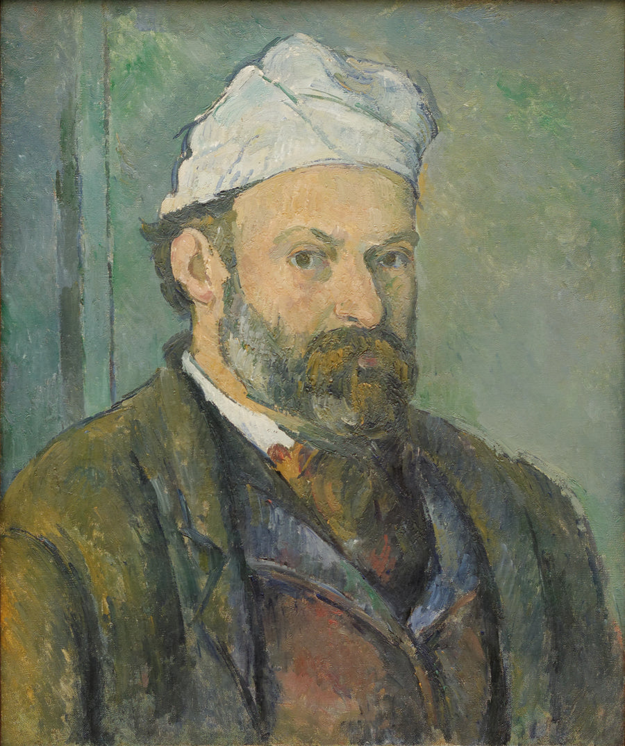 Beyaz şapkalı sanatçının portresi - Paul Cézanne