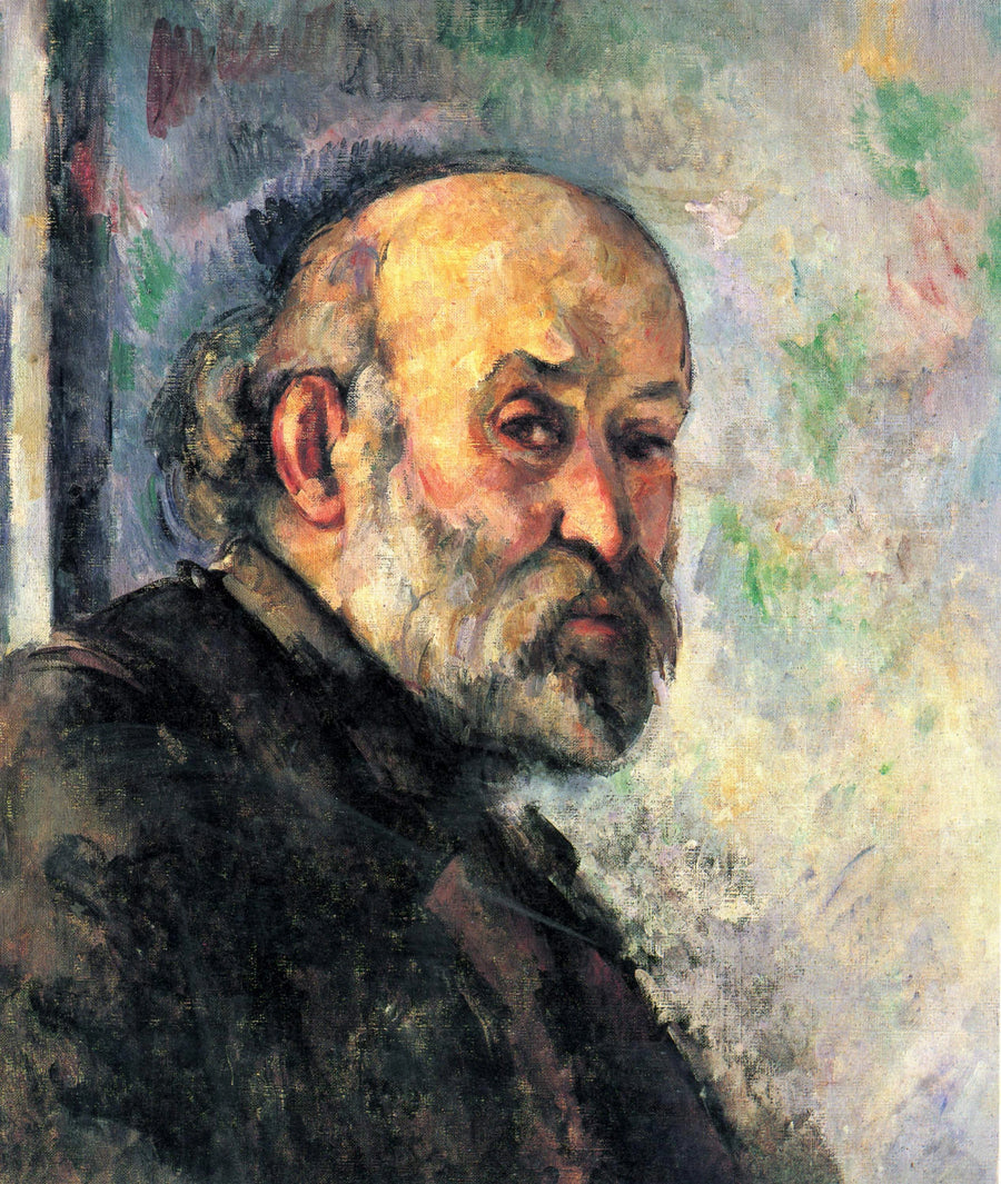Mavi arka planda Cézanne portresi - Paul Cézanne