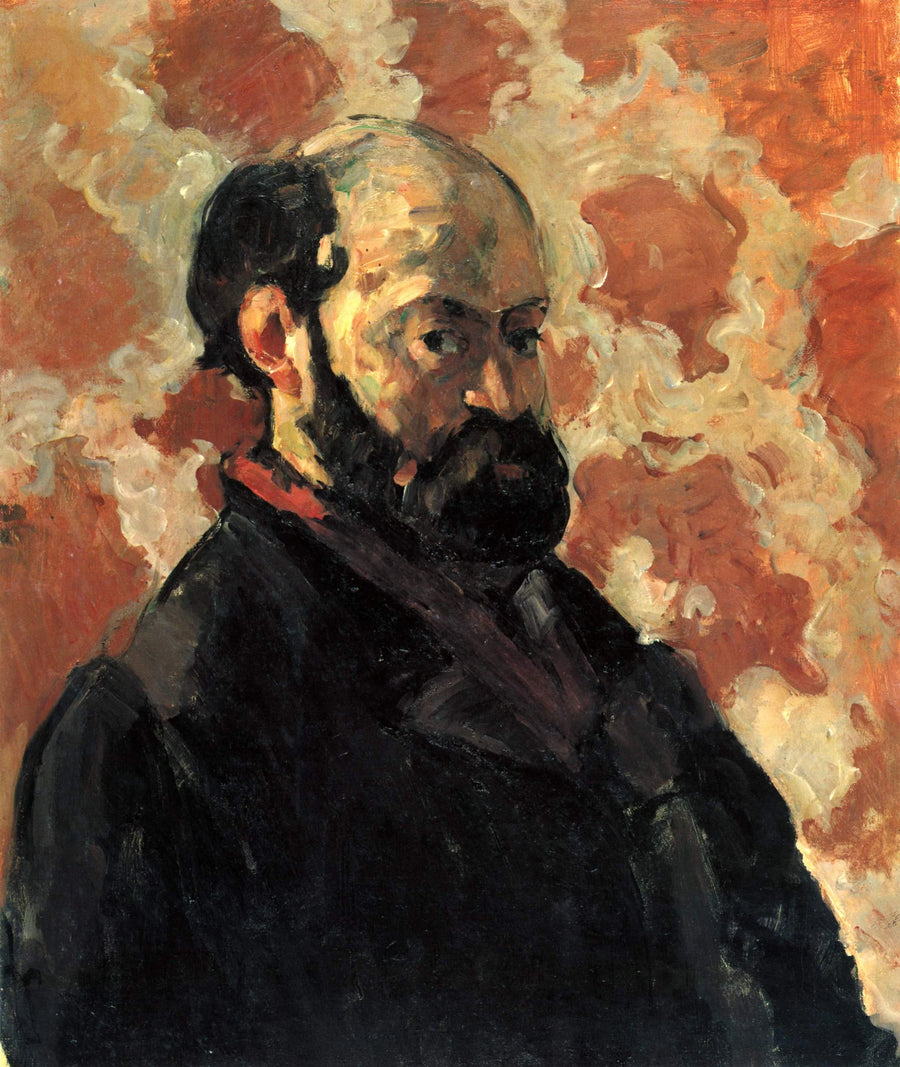 Sanatçının pembe fonda portresi - Paul Cézanne