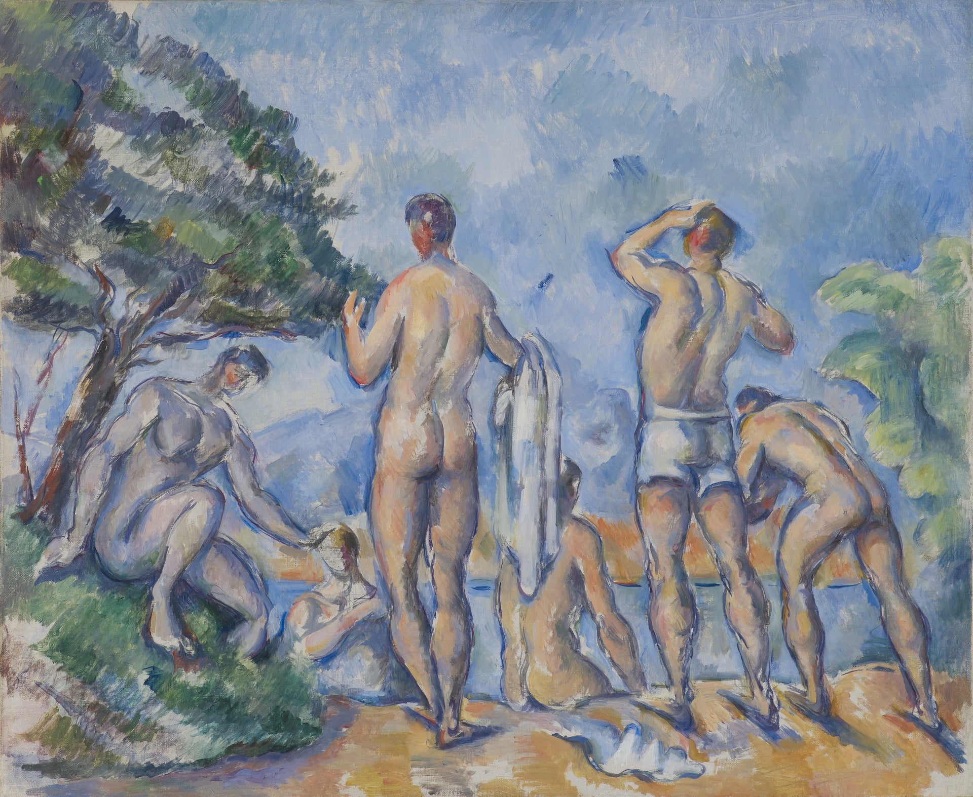 Baigneurs 1890–1892 de Paul Cézanne, Saint Louis Art Museum – reproduction peinture à l’huile sur toile