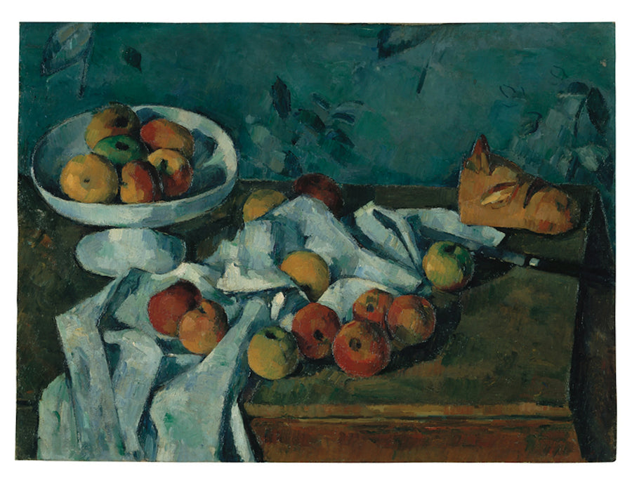 Meyve tabağı, elmalar ve ekmek somunu - Paul Cézanne