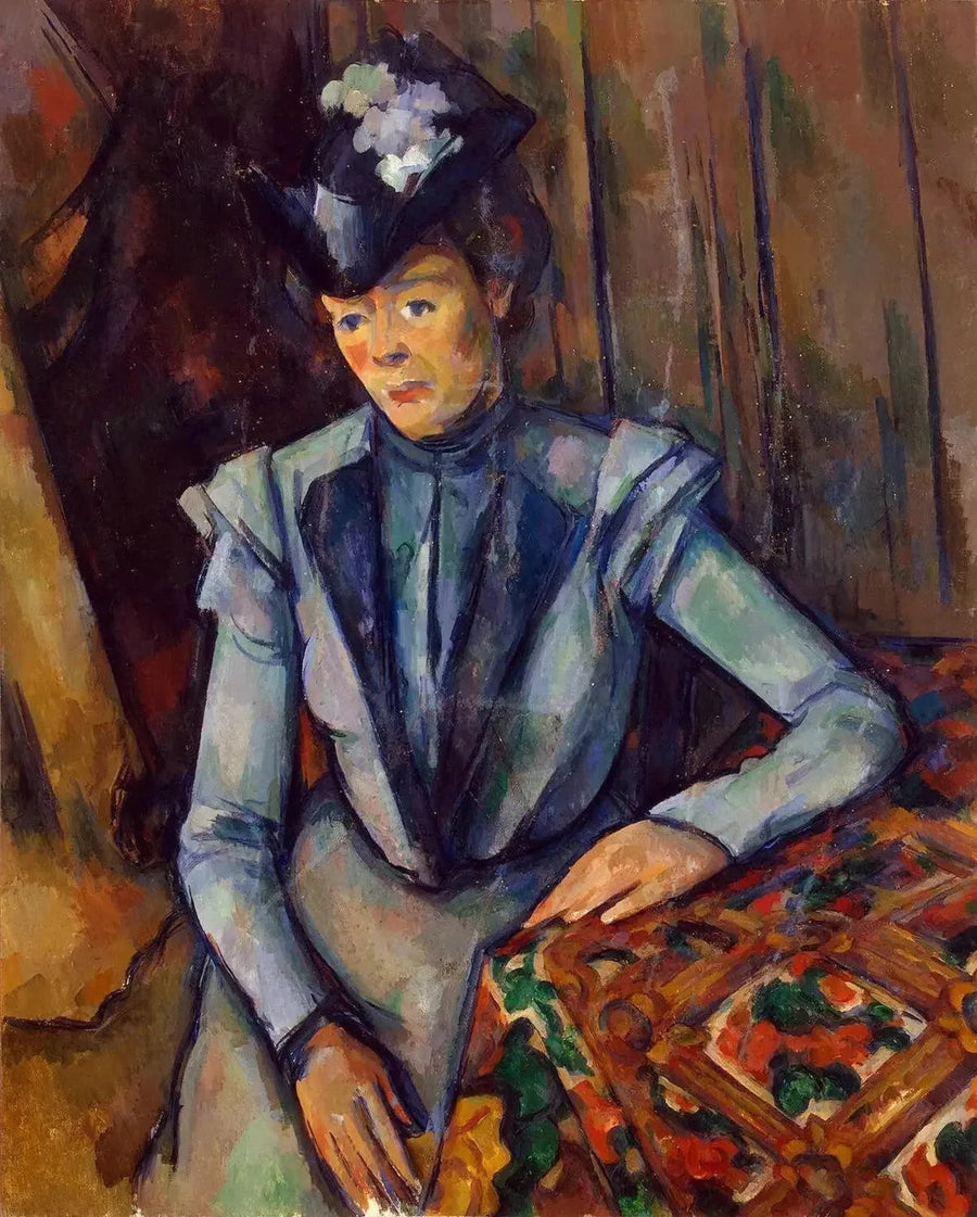 Mavi Elbiseli Kadın - Paul Cézanne
