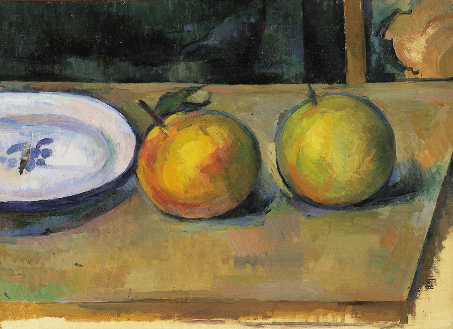Bir masanın üzerindeki iki elma - Paul Cézanne