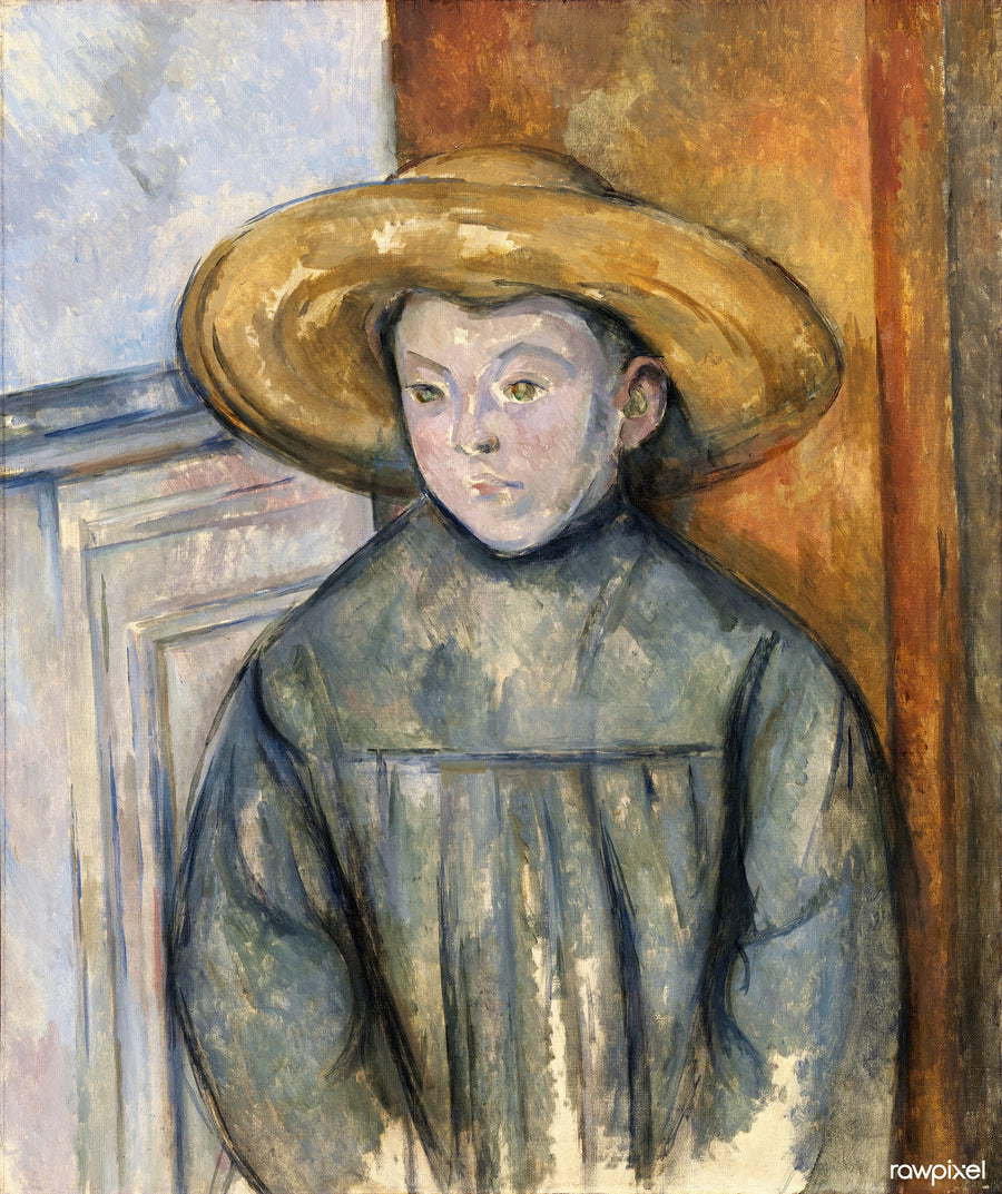 Hasır Şapkalı Çocuk - Paul Cézanne