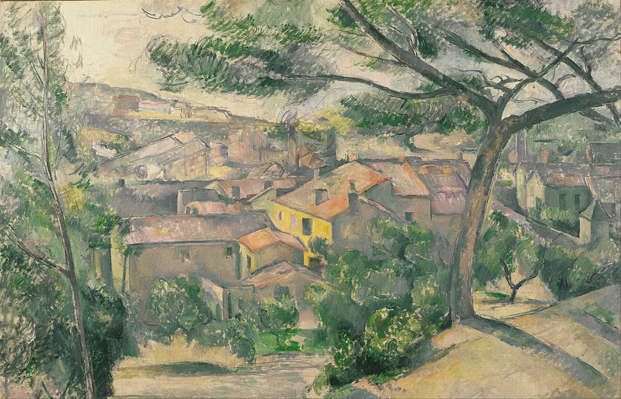 L'Estaque sabah, arka ışıkta görüldü - Paul Cézanne