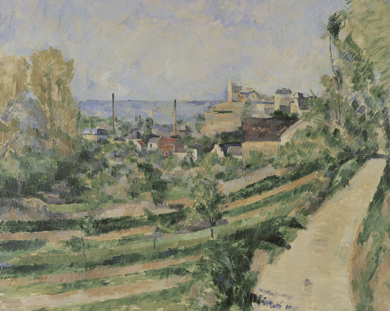 L'Estaque, köy ve deniz - Paul Cézanne
