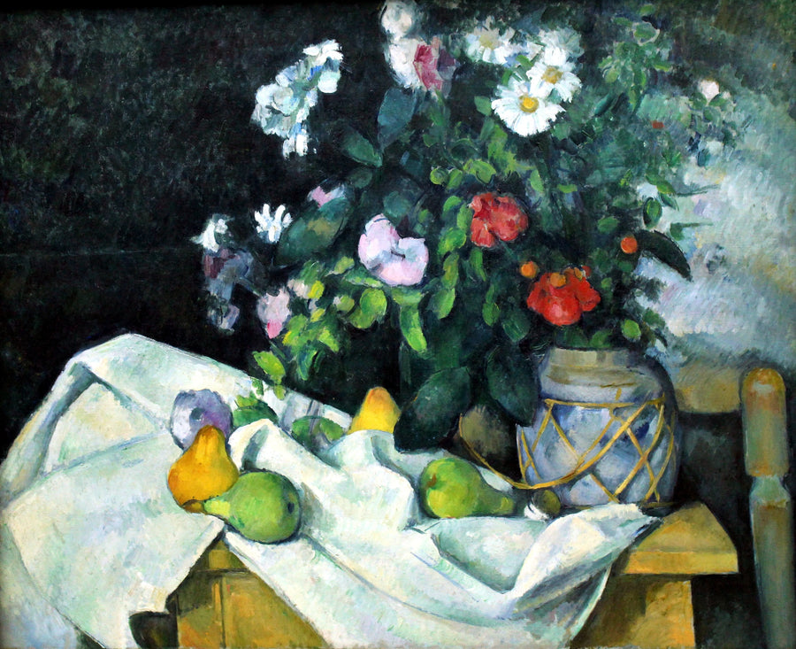 Zencefil kabında çiçekler ve meyveler - Paul Cézanne