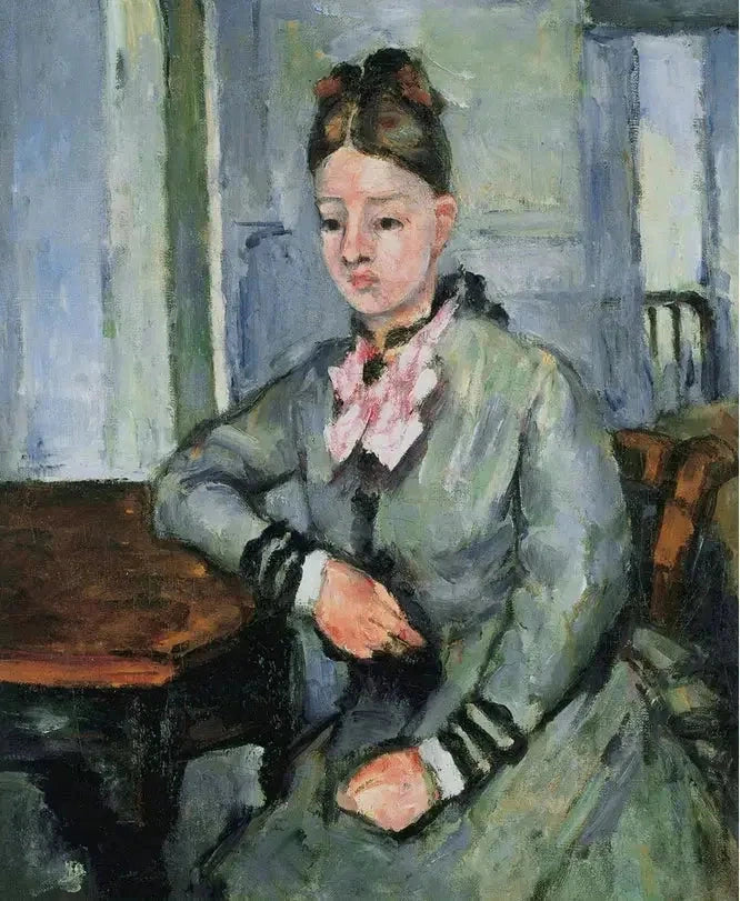 Madame Cézanne yaslanmış - Paul Cézanne