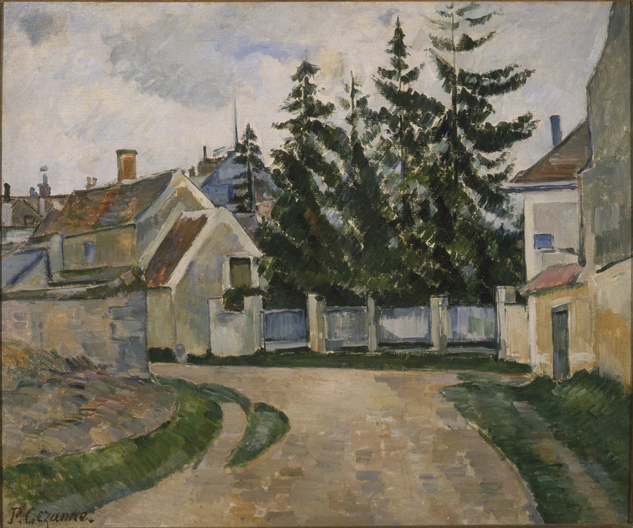 Evler ve çam ağaçları - Paul Cézanne