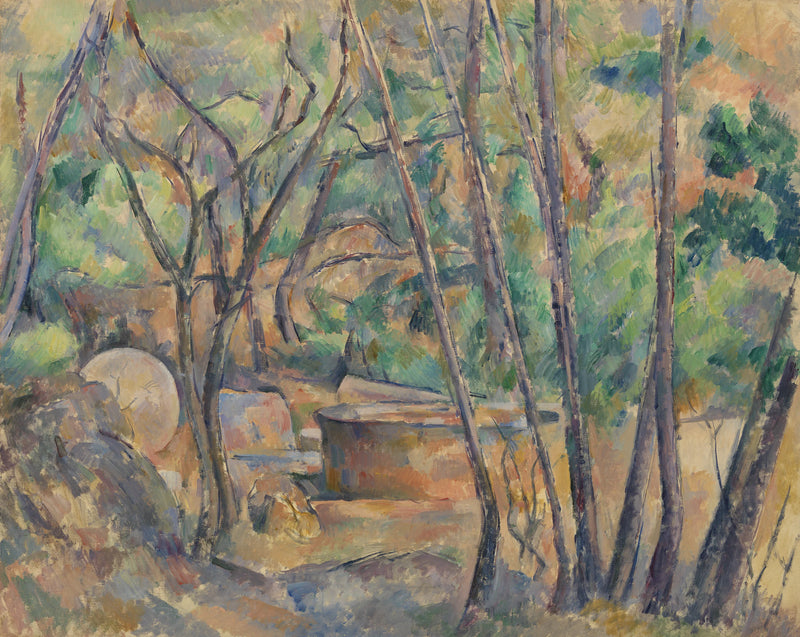 Orman altındaki değirmen ve su deposu - Paul Cézanne