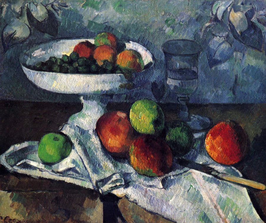 Kompotlukta Natürmort - Paul Cézanne