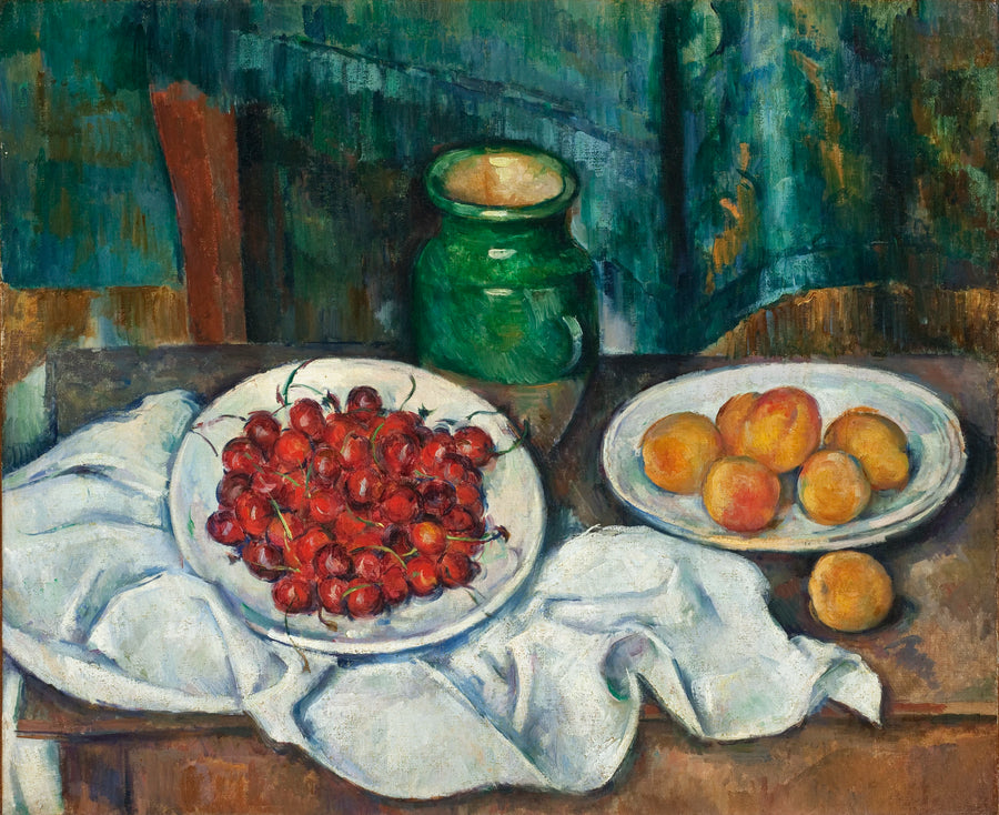 Kiraz tabağı ile Natürmort - Paul Cézanne