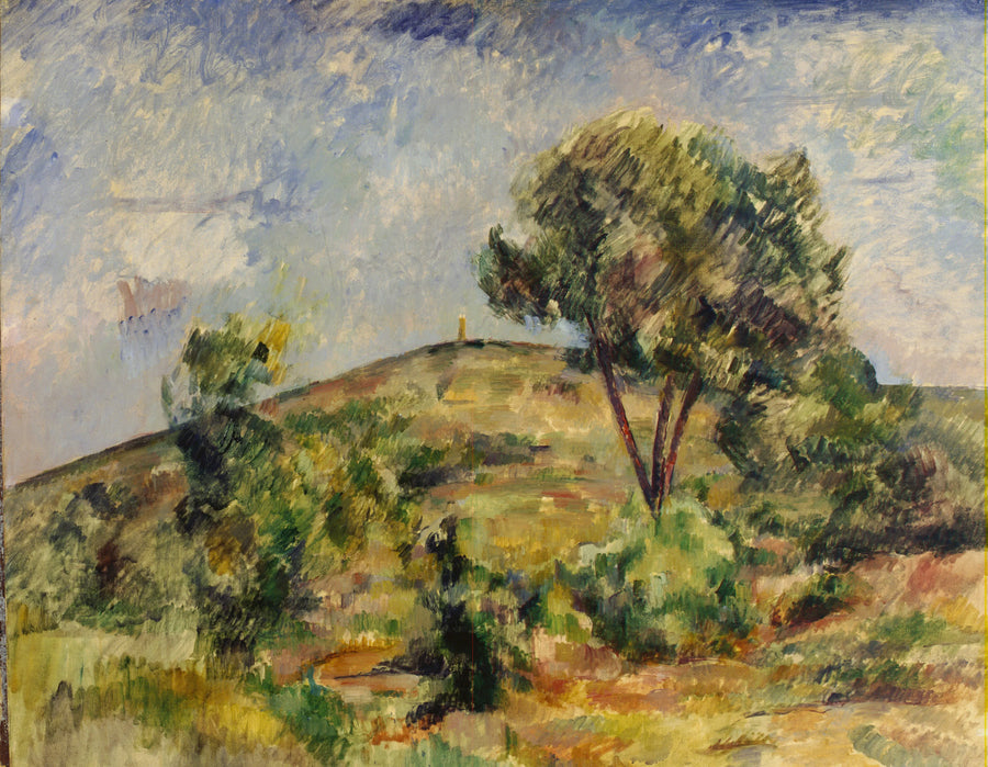 Aix yakınındaki manzara ve César kulesi - Paul Cézanne