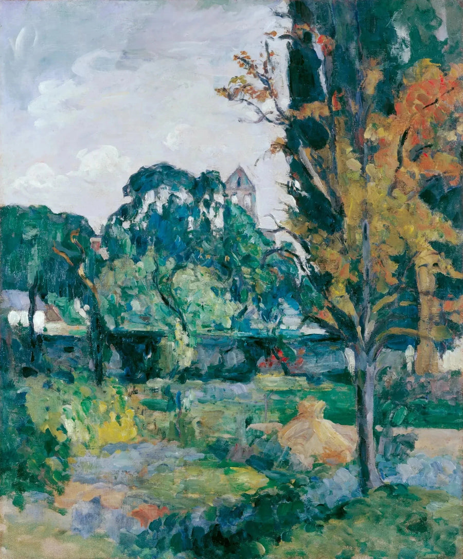 Çan Kulesi ile Manzara - Paul Cézanne