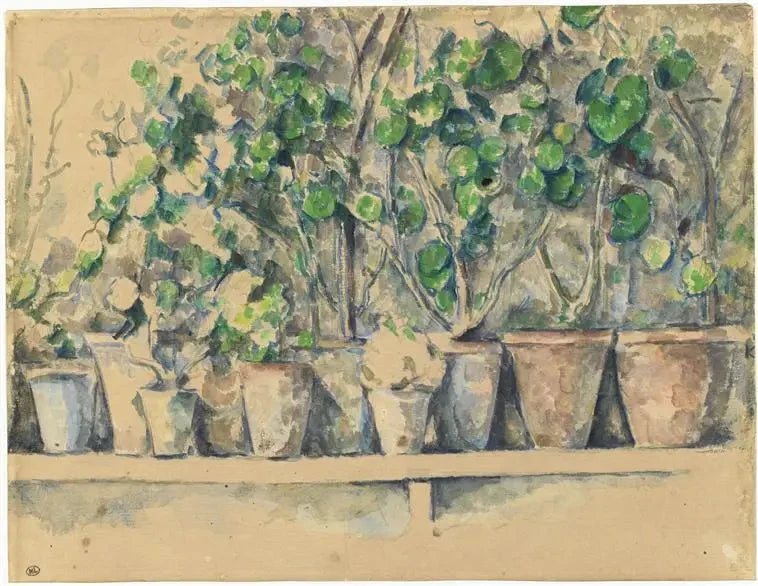 Çiçek saksıları - Paul Cézanne