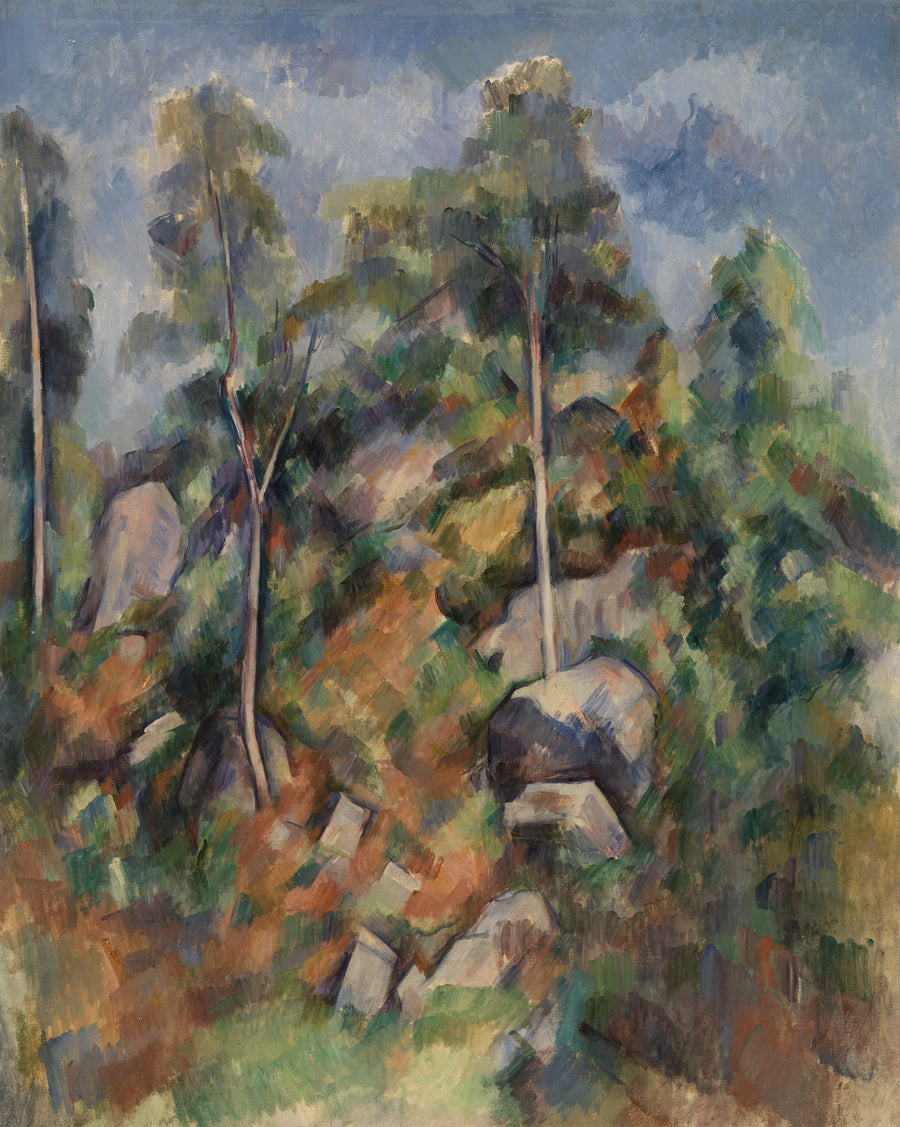Kayalar ve ağaçlar - Paul Cézanne