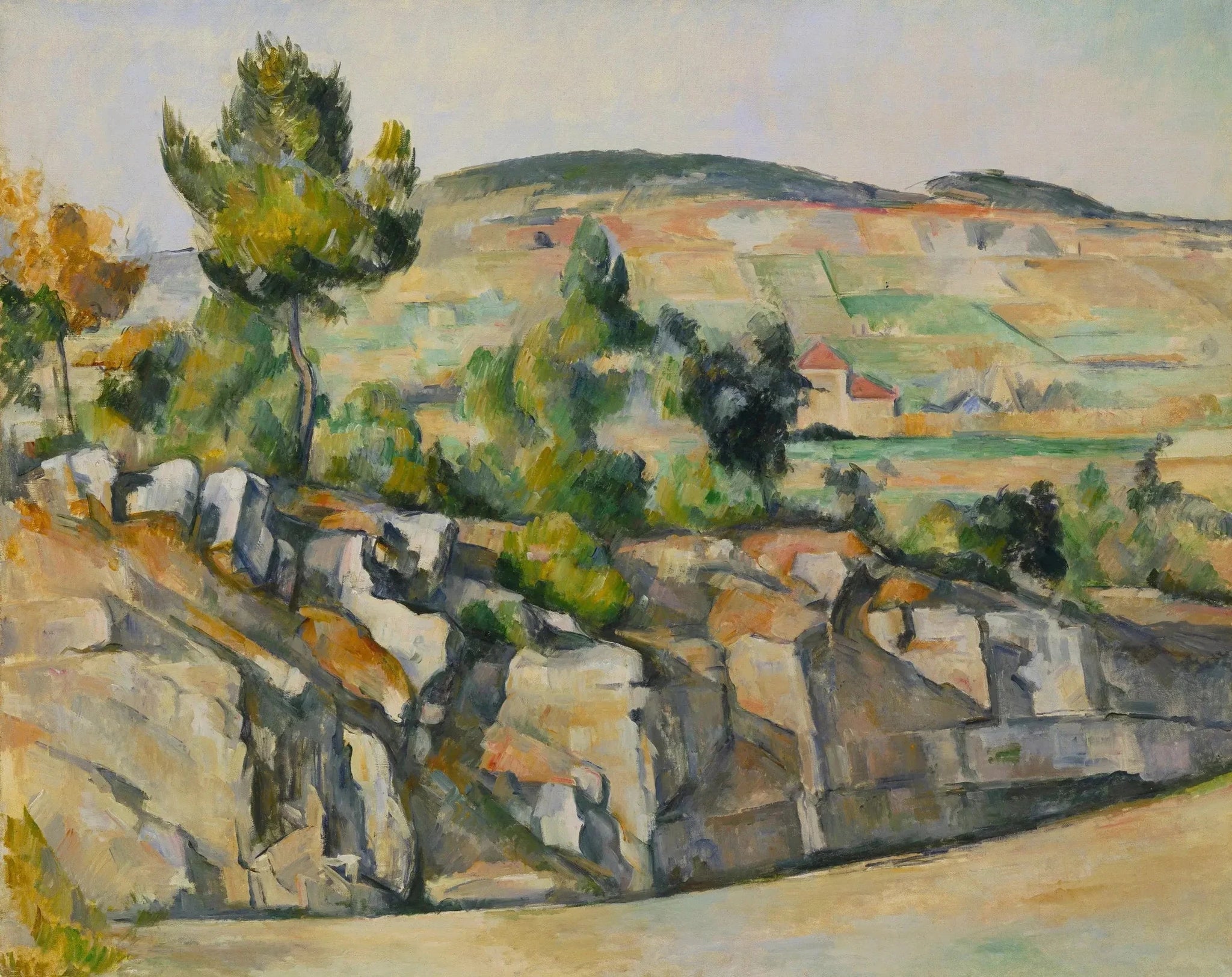 Route en Provence Versant en Provence vers 1890 1892 Paul Cézanne National Gallery NG4136 FWN 277 – reproduction peinture à l’huile sur toile