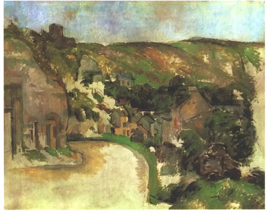 La Roche-Guyon'daki Dönme Yolu - Paul Cézanne