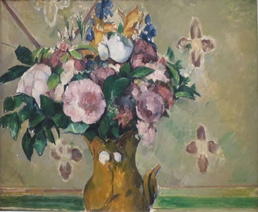 Kırmızı vazoda çiçekler - Paul Cézanne
