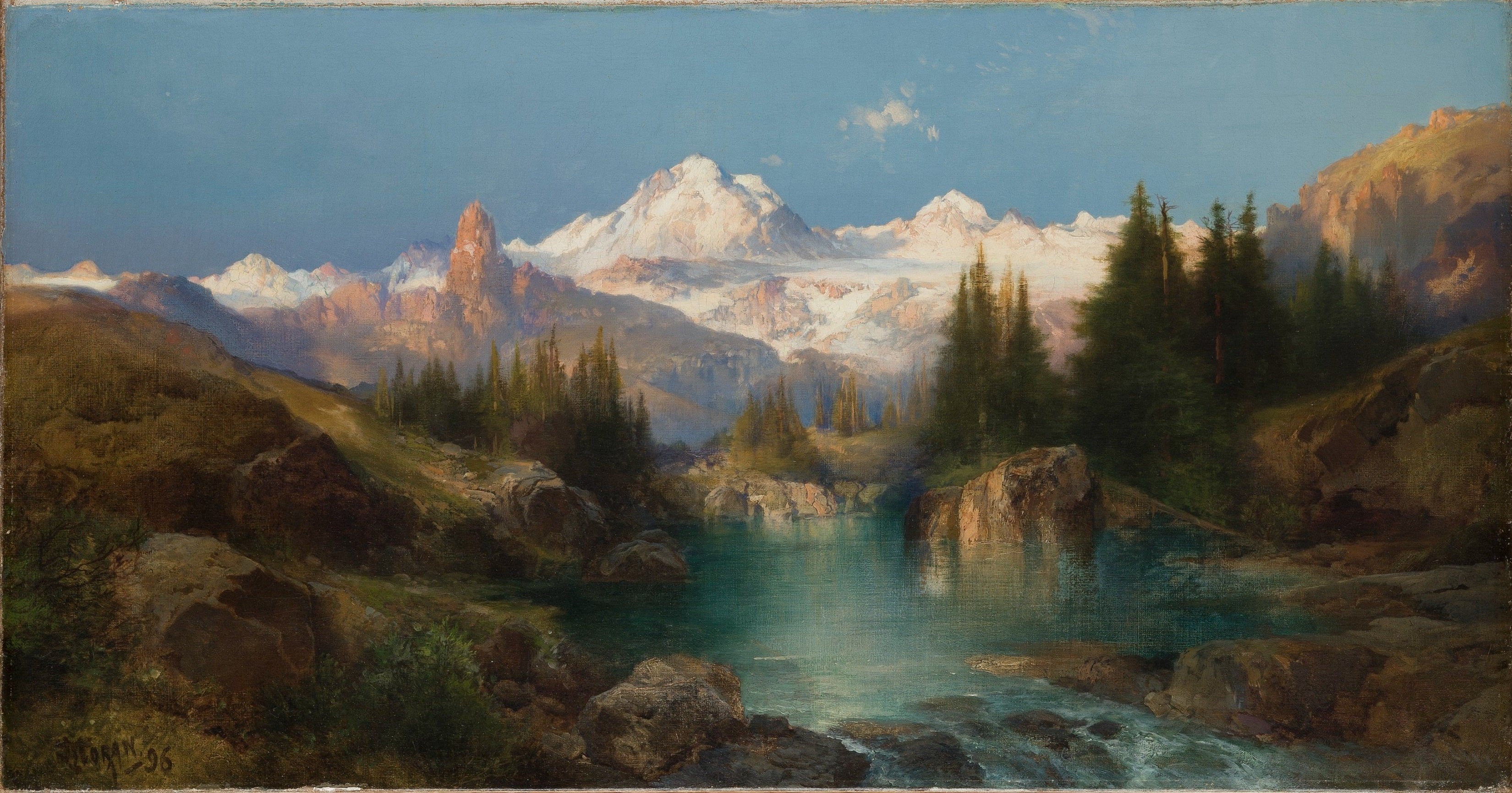 Chaîne enneigée - Thomas Moran